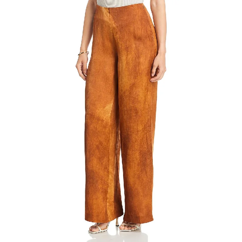 Kobi Halperin Womens High Rise Tie-Dye Wide Leg Pants