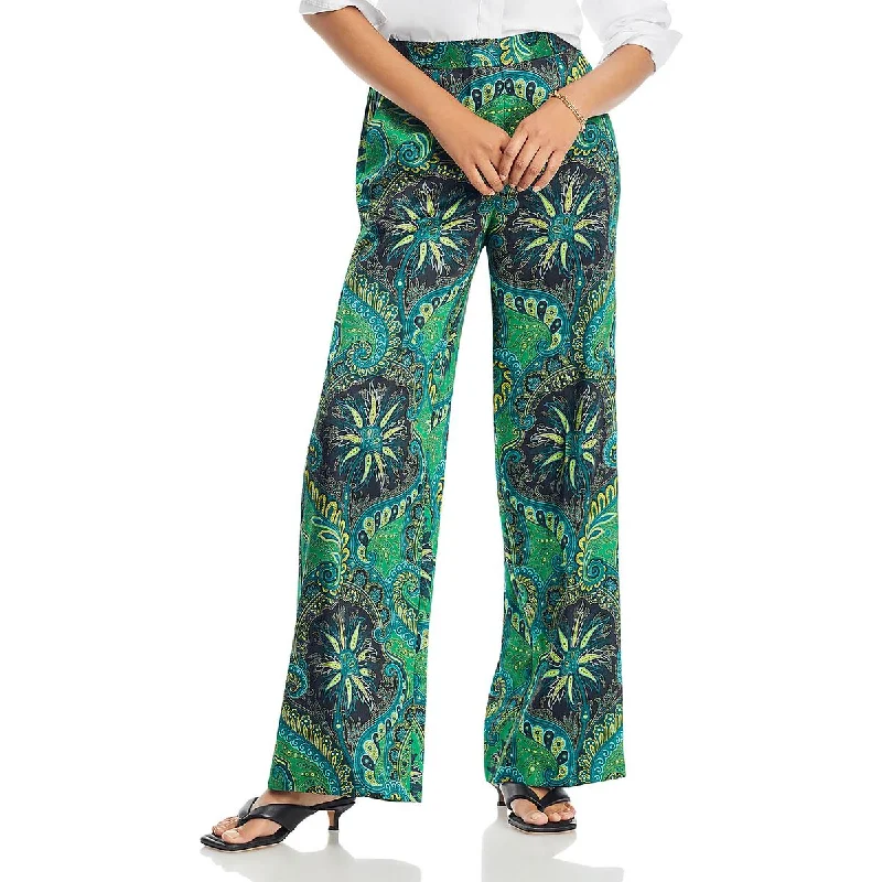 Kobi Halperin Womens Jade Paisley High Rise Wide Leg Pants