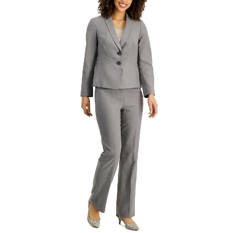 Le Suit Womens Petites Mid-Rise Office Trouser Pants