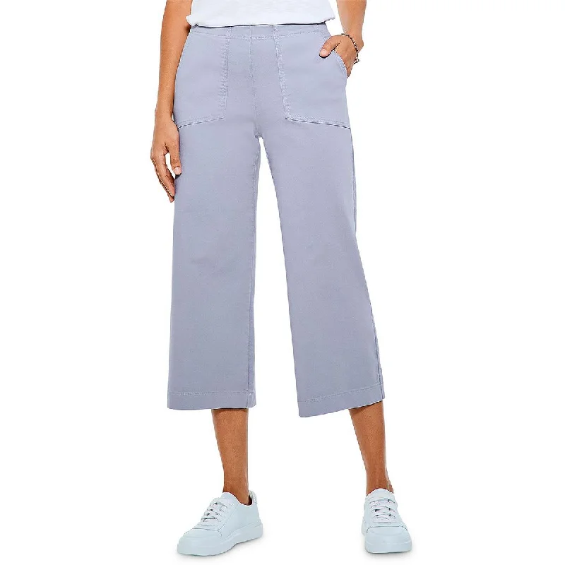 Nic + Zoe Womens All Day Cropped Solid Wide Leg Pants