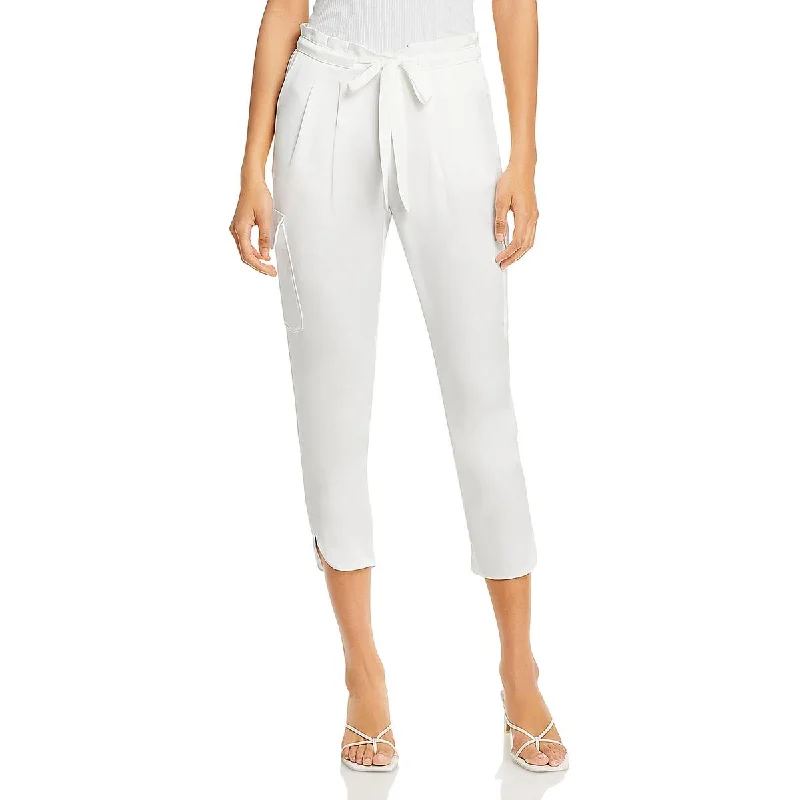 Ramy Brook Womens Satin Pocket Cargo Pants