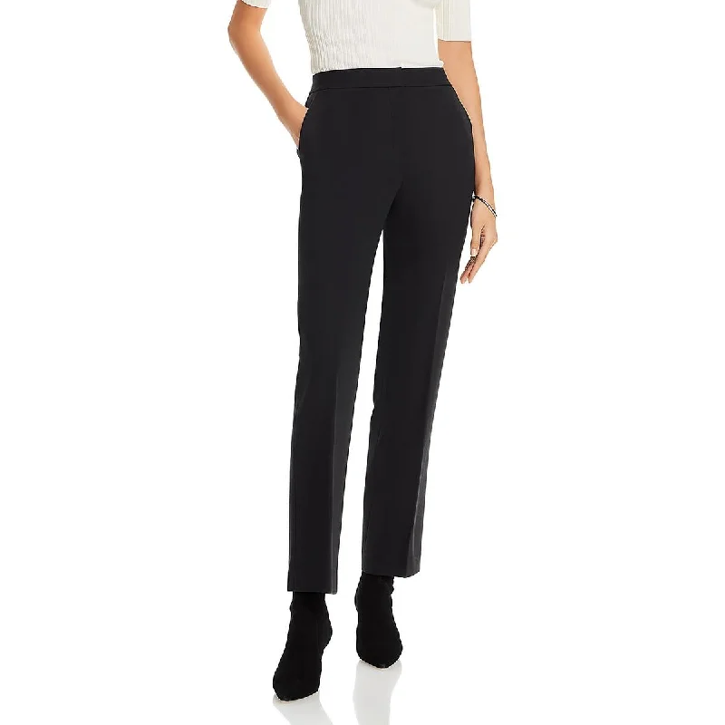 Theory Womens Mid-Rise Office Straight Leg Pants